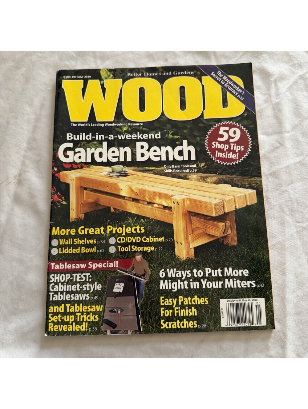 WOOD Magazine May 2010 - Build-in-a-Weekend Garden Bench!